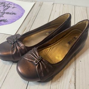 Ecco metallic flats copper color
